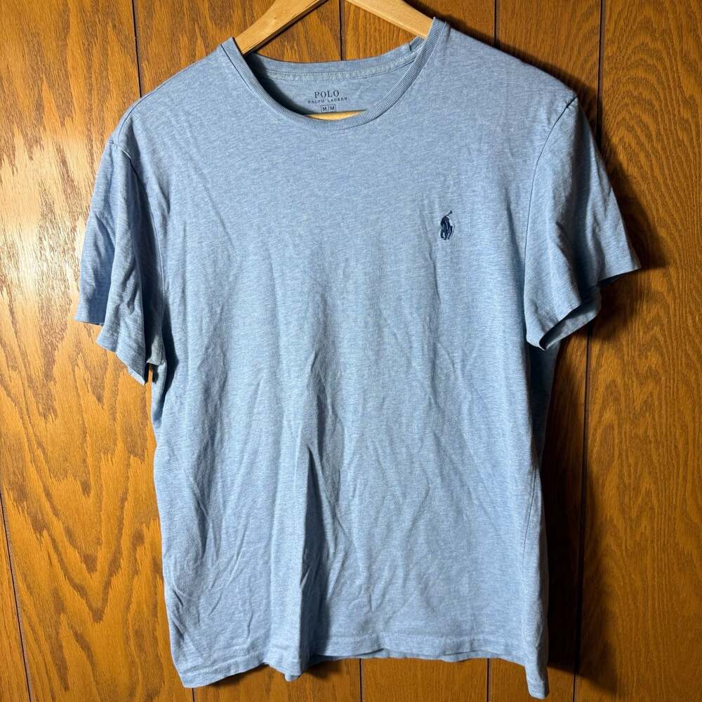 Polo Ralph Lauren Men's Light Blue Short Sleeve Crewneck T-Shirt Size Medium